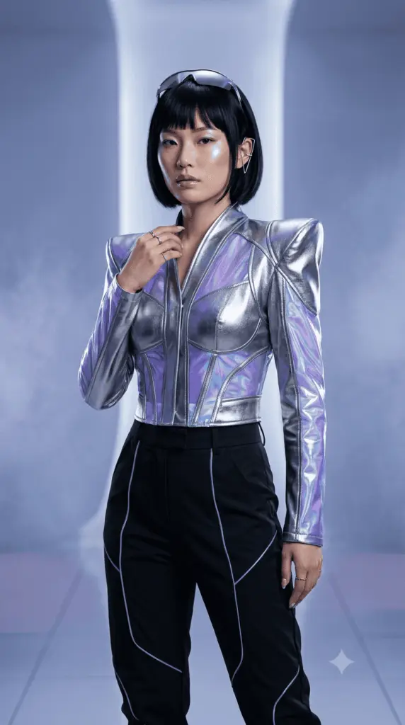 Seedream 5 Prompt: Futuristic Fashion Portrait of a Young Asian Woman - ChatGPT prompt