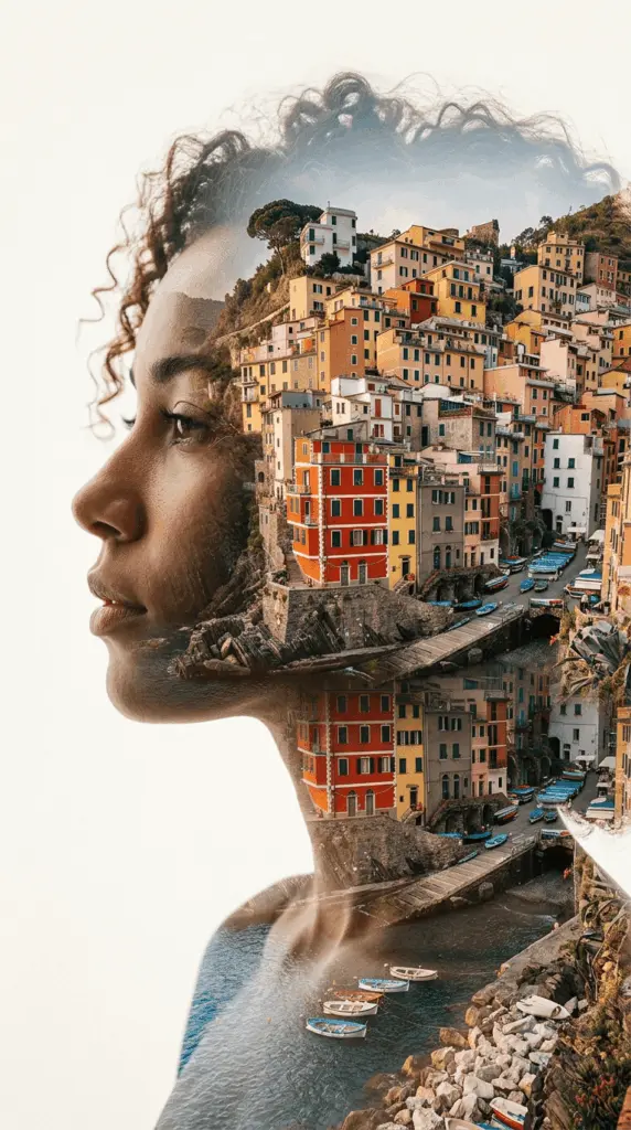 Flux Kontext Prompt: Blend Two Images into a Double Exposure Photo - ChatGPT prompt